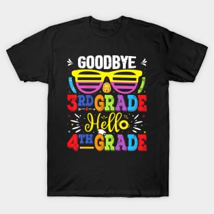 Kids Goodbye 3Rd Grade Hello 4Th Grade Back To School T-Shirt